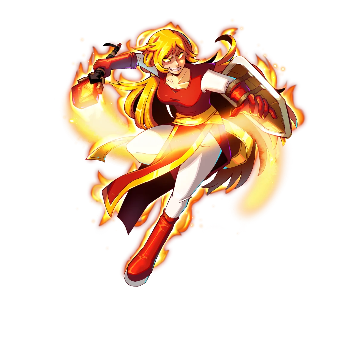 A fire-wielding hero